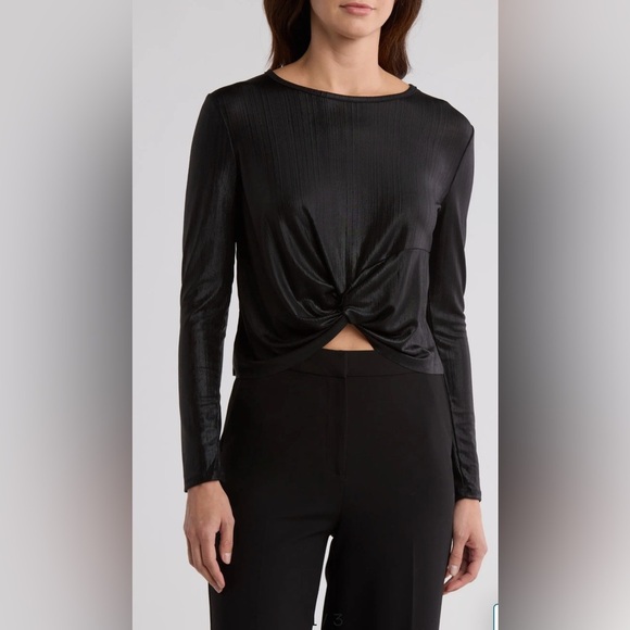 Robert Rodriguez Twist Front Black Top Size‎ M NWT Designer Evening - Picture 2 of 3